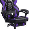 Purple Gaming Chair Reclining Computer Chair with Footrest High Back Gamer Chair with Massage Large Computer Gaming Chair Racing Style Chair for Gaming Big and Tall Gaming Chairs for Adult